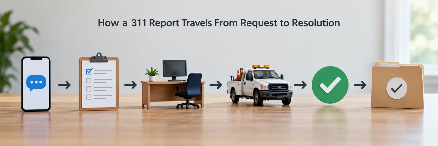 How a 311 Report Travels From Request to Resolution