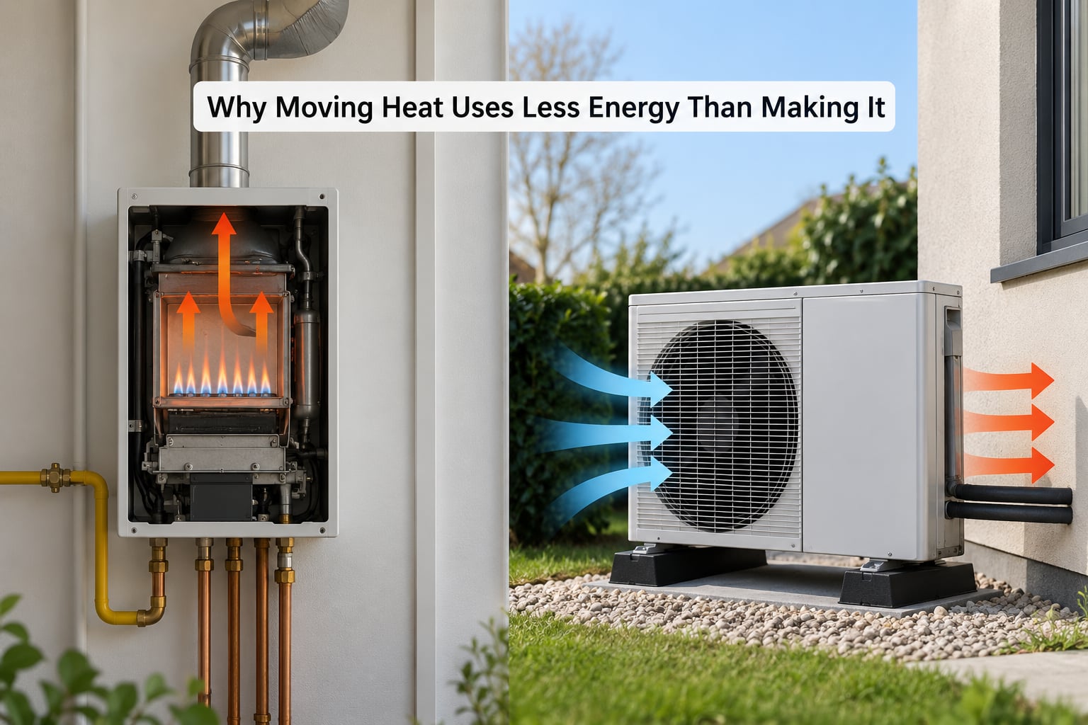 Why Moving Heat Uses Less Energy Than Making It