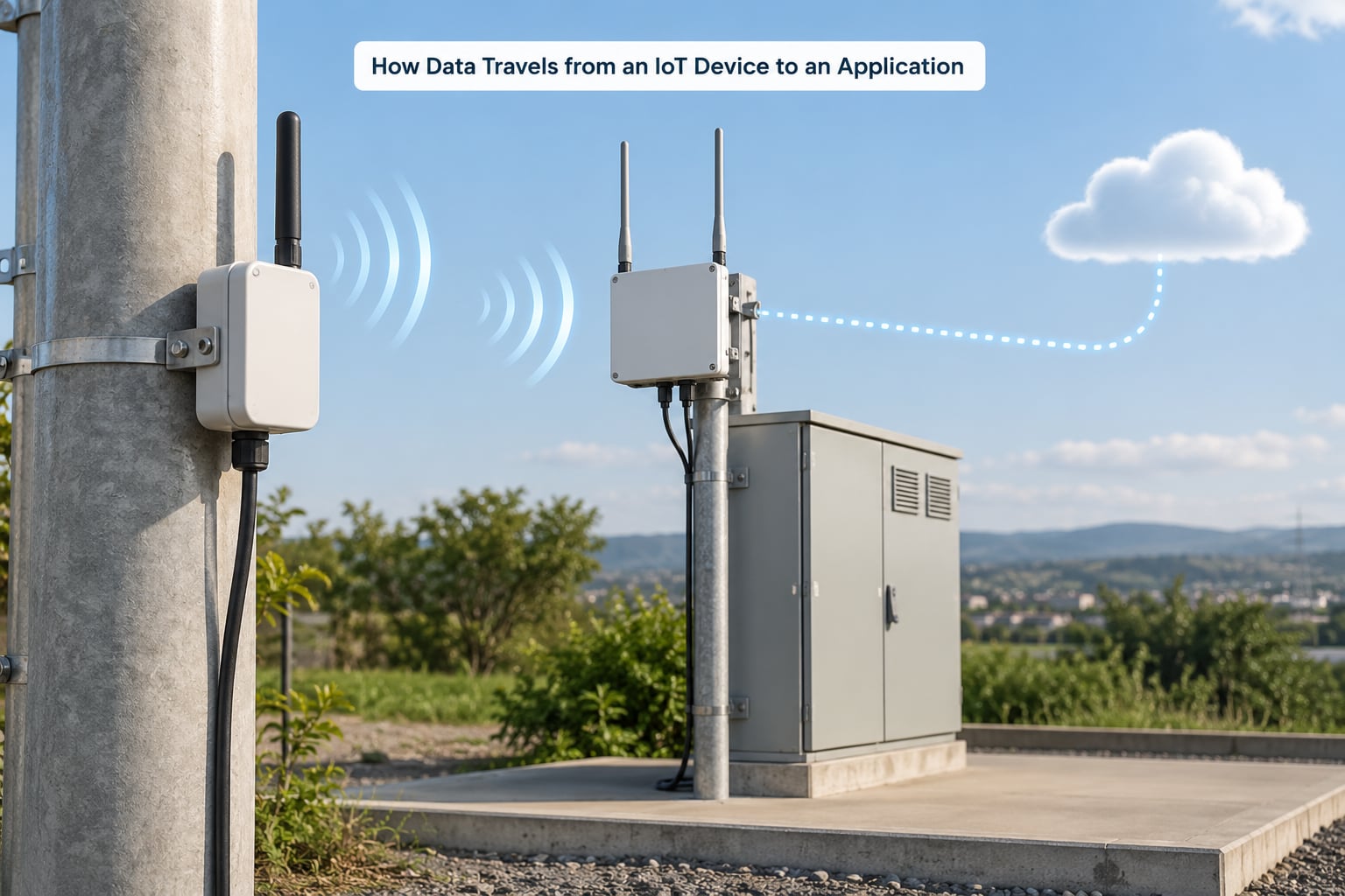How Data Travels from an IoT Device to an Application