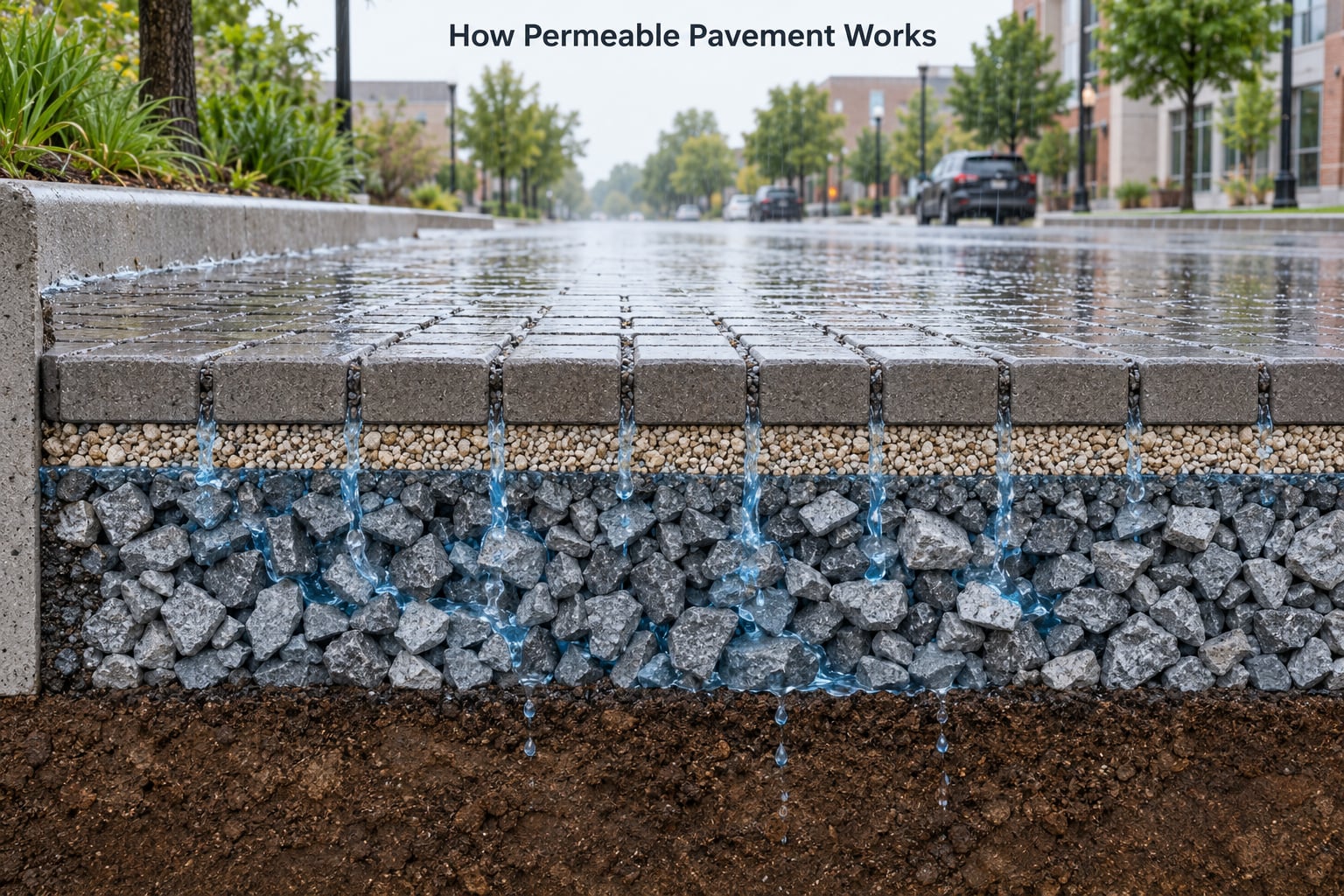 How Permeable Pavement Works