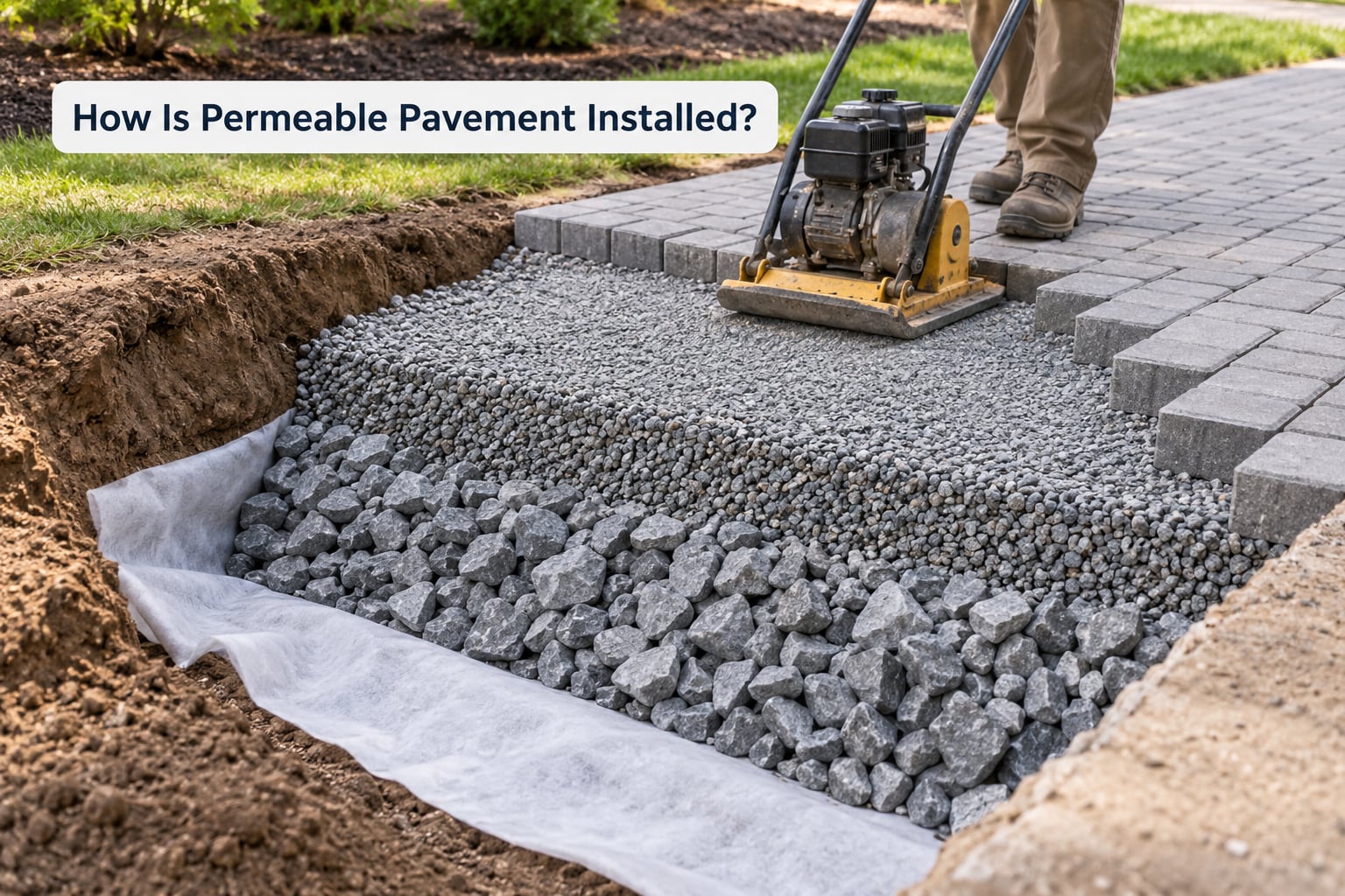 How Is Permeable Pavement Installed?