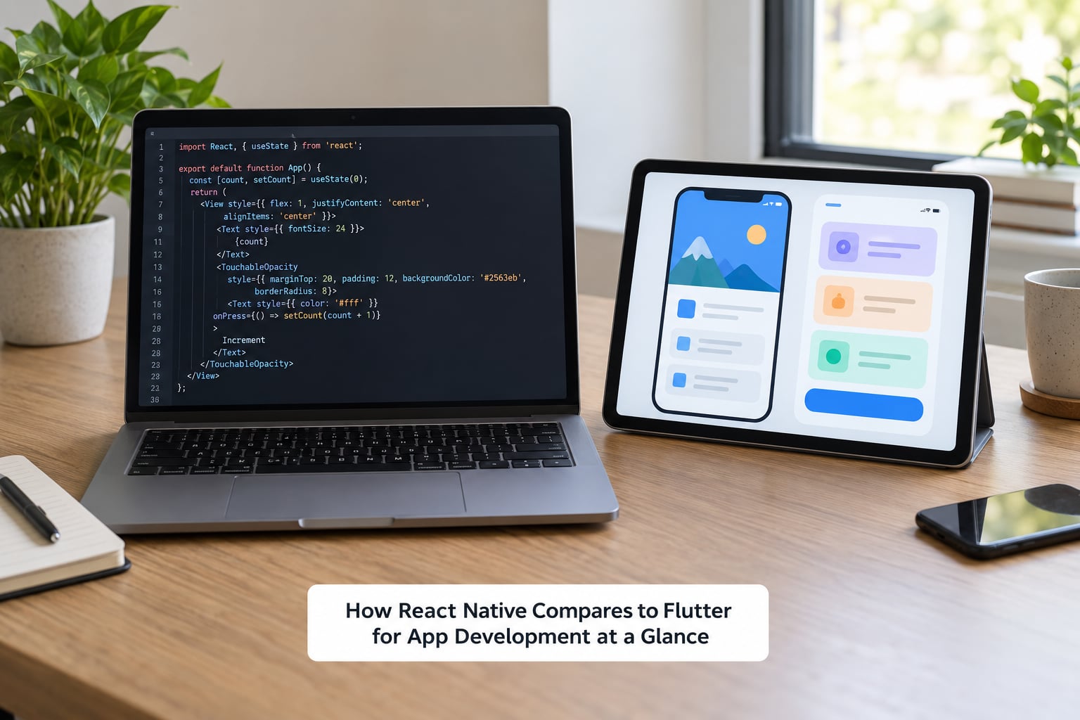 How React Native Compares to Flutter for App Development at a Glance