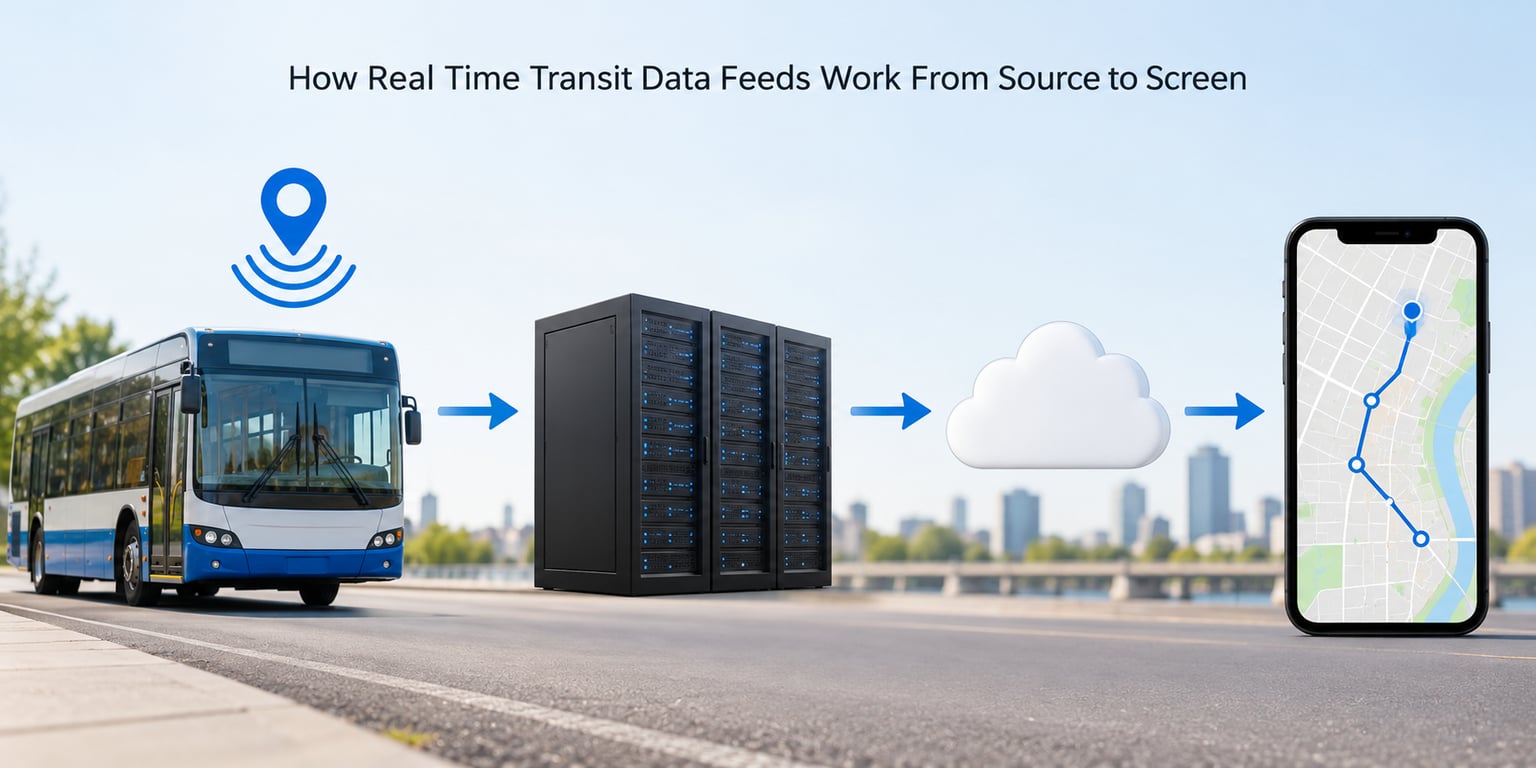 How Real Time Transit Data Feeds Work From Source to Screen