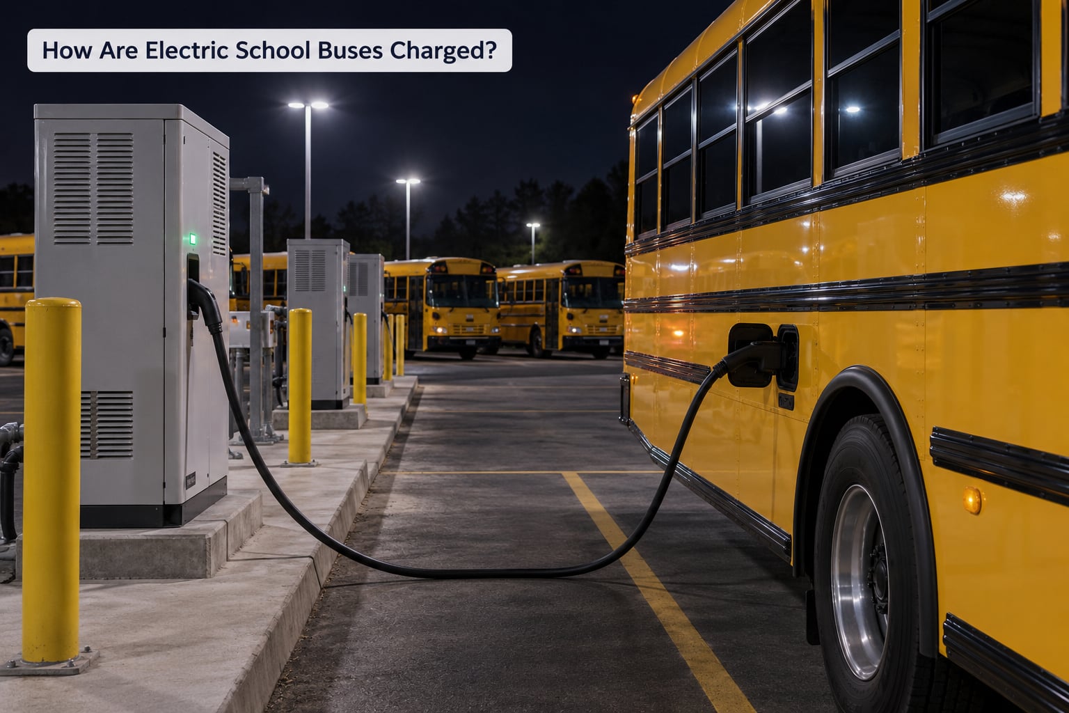 How Are Electric School Buses Charged?