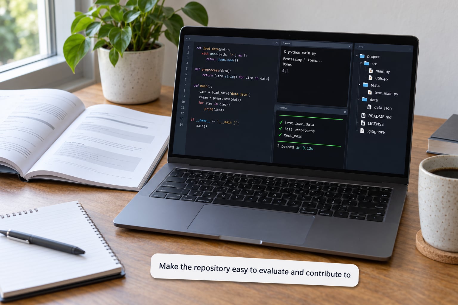 Make the repository easy to evaluate and contribute to