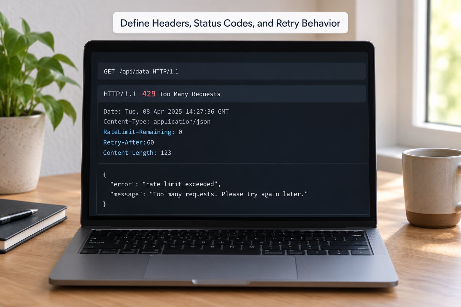 Define Headers, Status Codes, and Retry Behavior