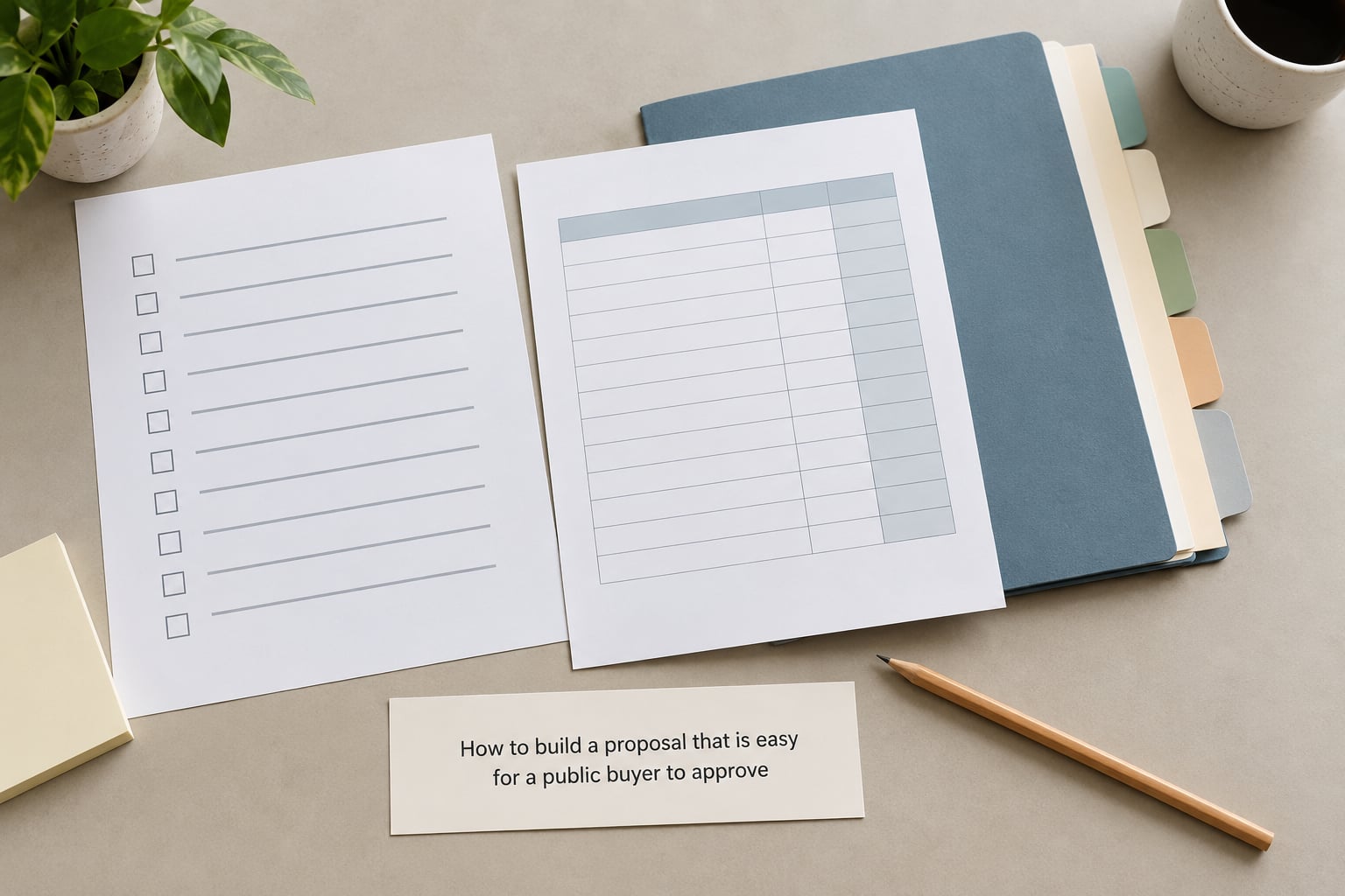 How to build a proposal that is easy for a public buyer to approve