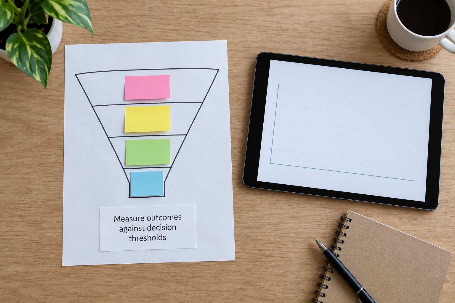 Measure outcomes against decision thresholds