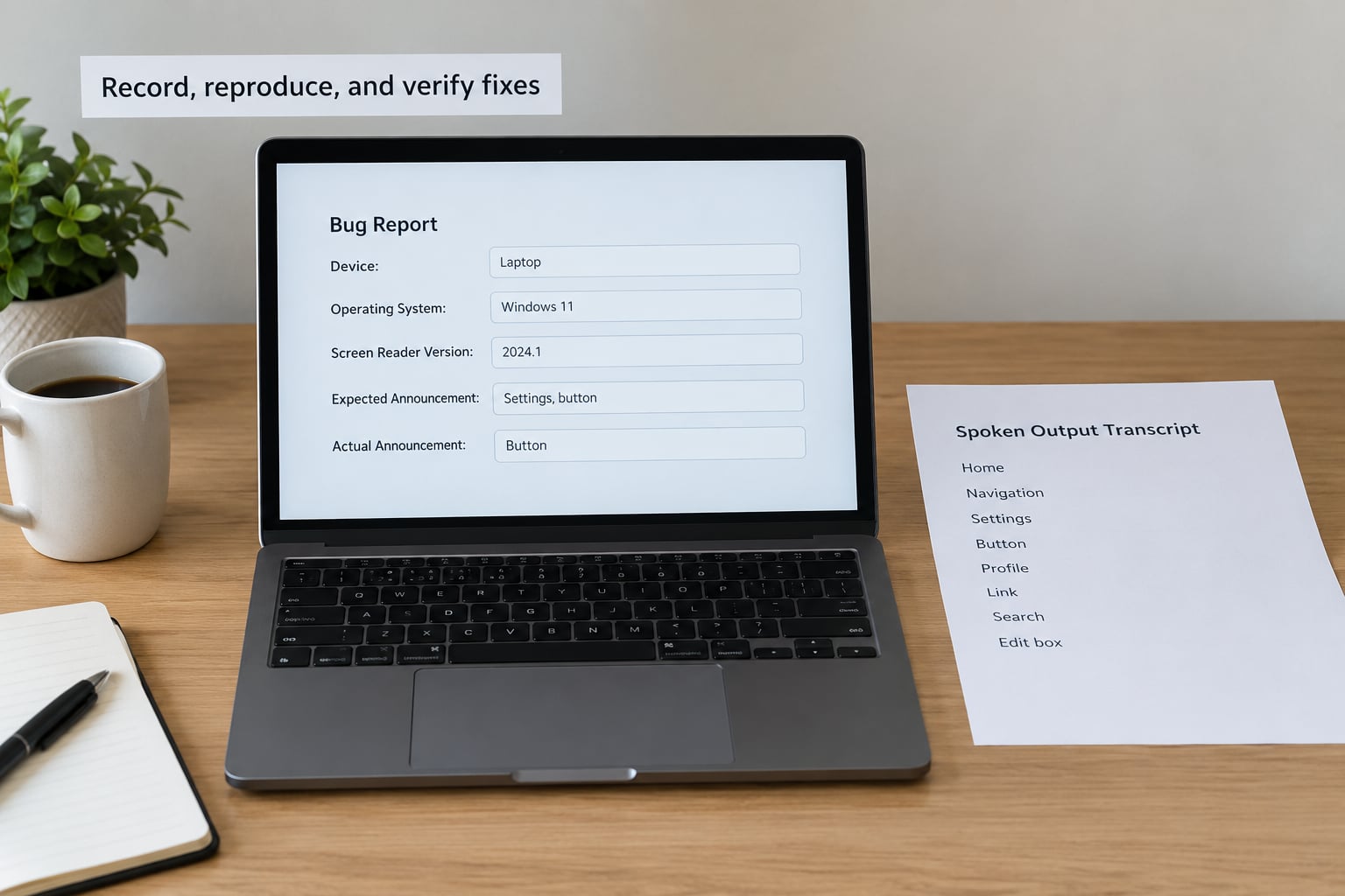 Record, reproduce, and verify fixes