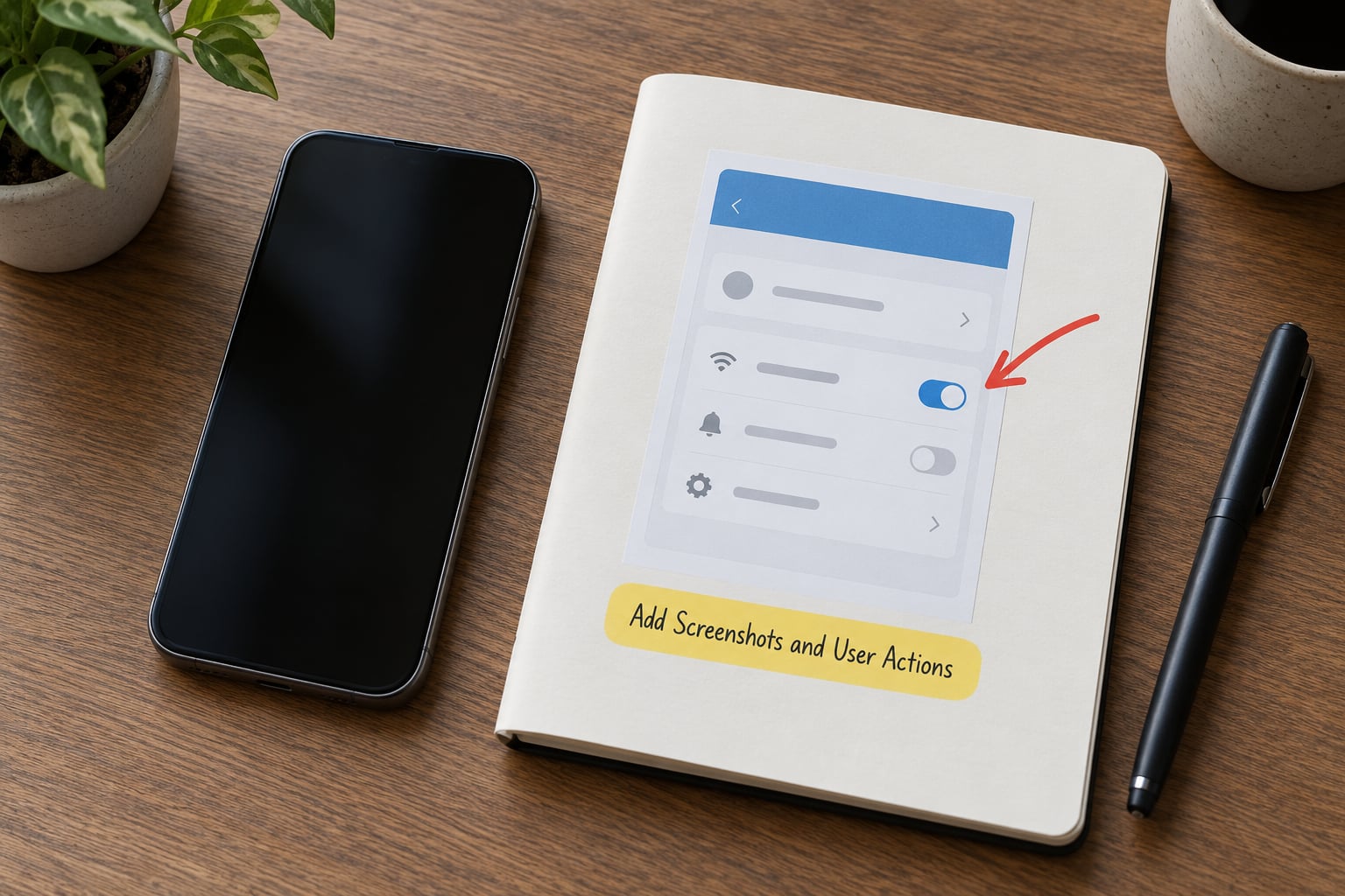 Add Screenshots and User Actions