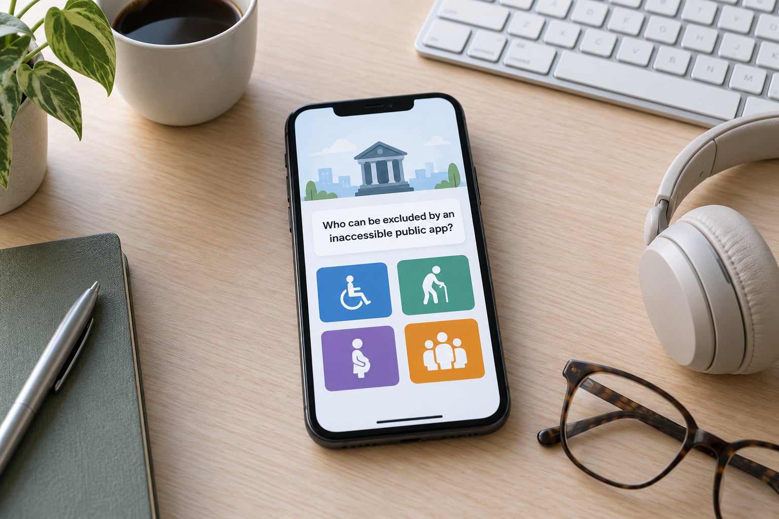 Who can be excluded by an inaccessible public app?